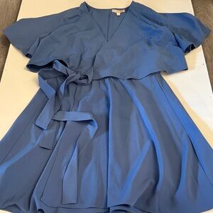 Gianni Bini blue surplice wrap dress